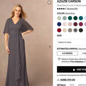 Azazie Carson Size 12 Formal Dress